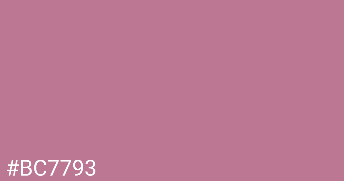 Hex color #bc7793 graphic
