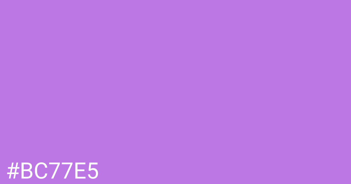 Hex color #bc77e5 graphic