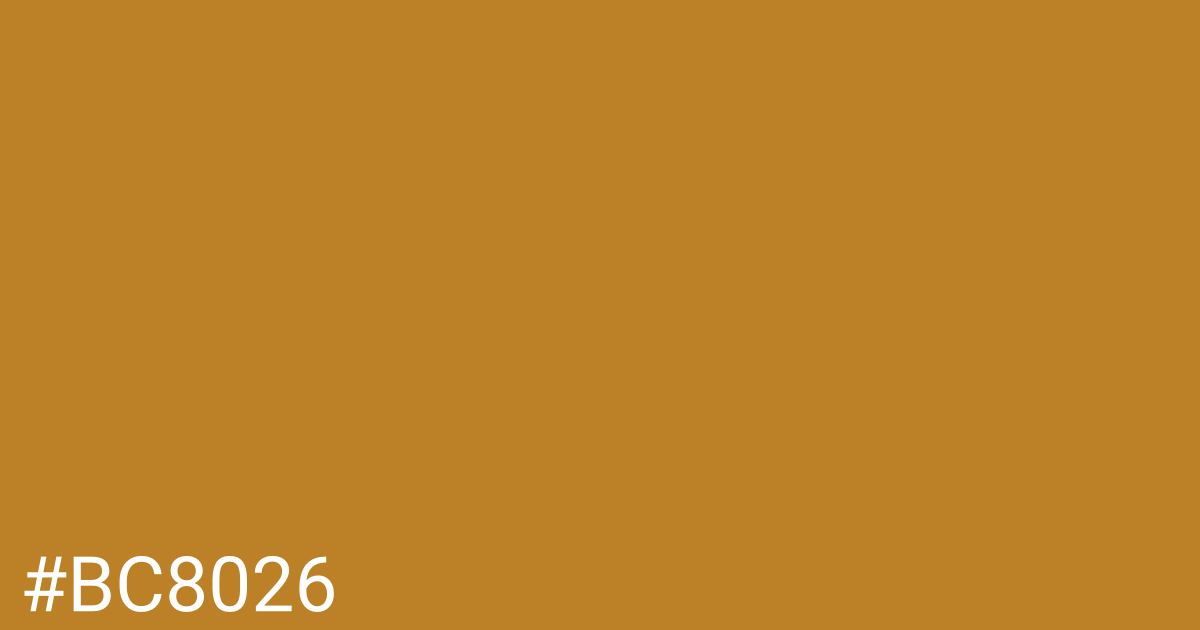 Hex color #bc8026 graphic