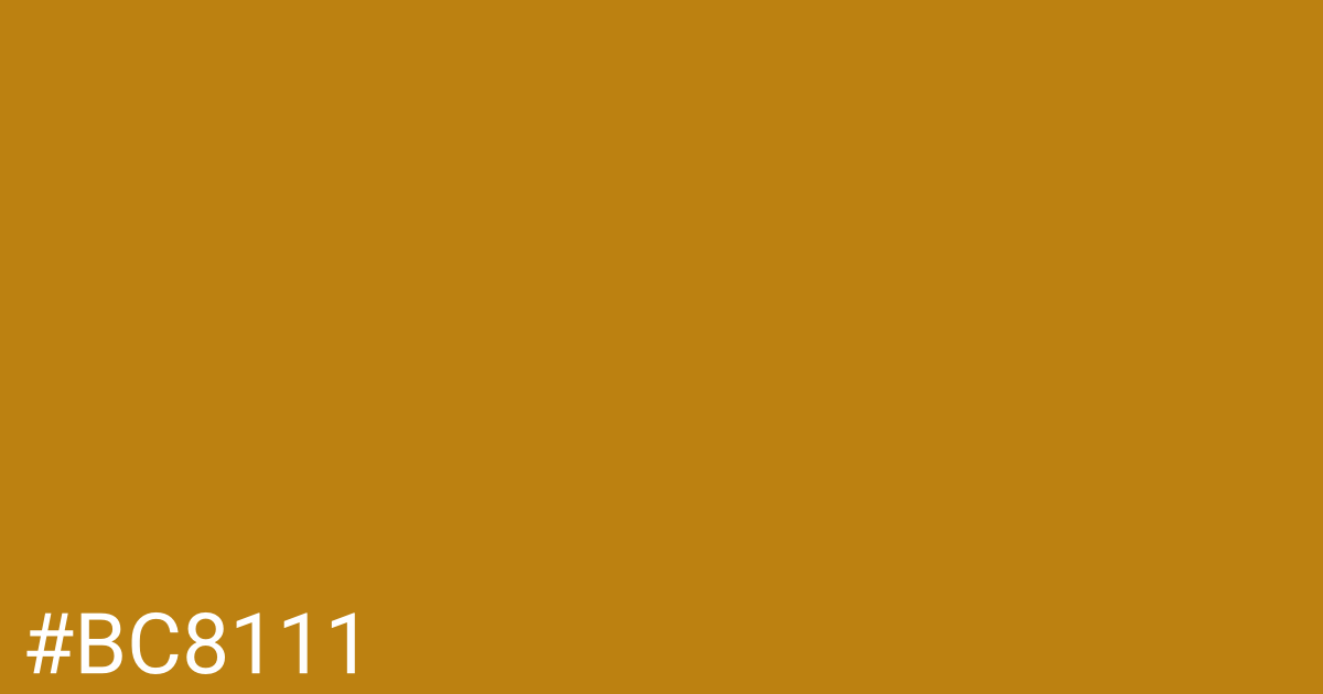Hex color #bc8111 graphic