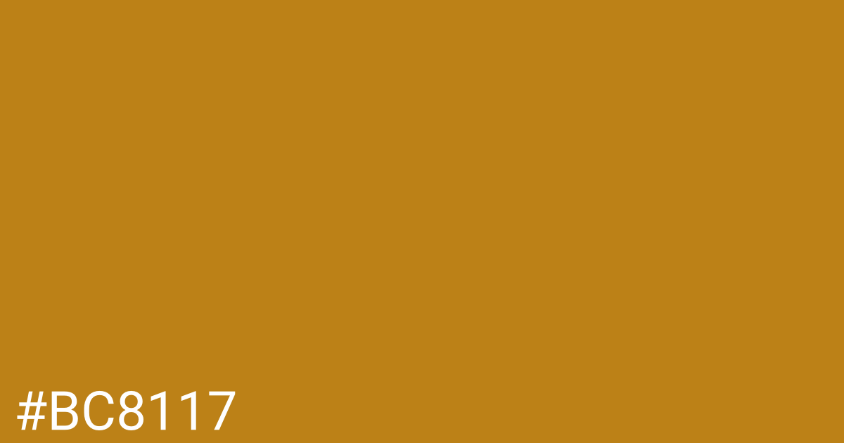 Hex color #bc8117 graphic