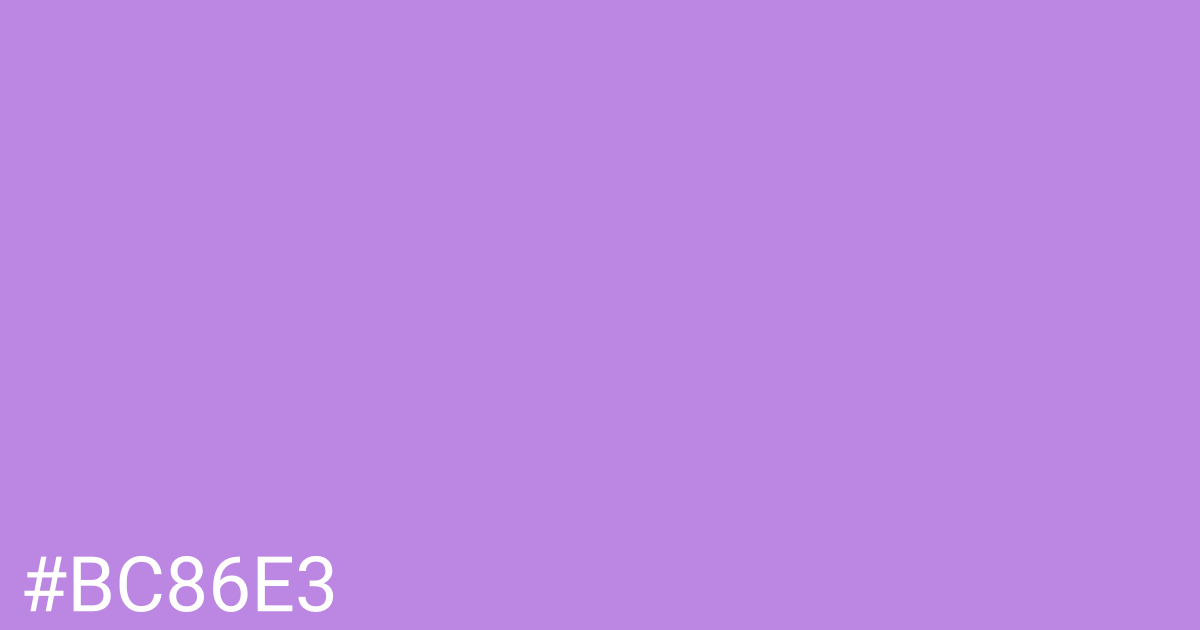 Hex color #bc86e3 graphic