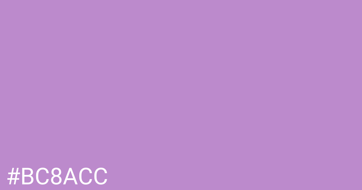 Hex color #bc8acc graphic