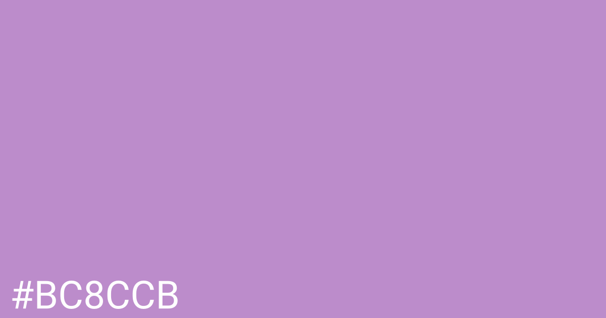 Hex color #bc8ccb graphic