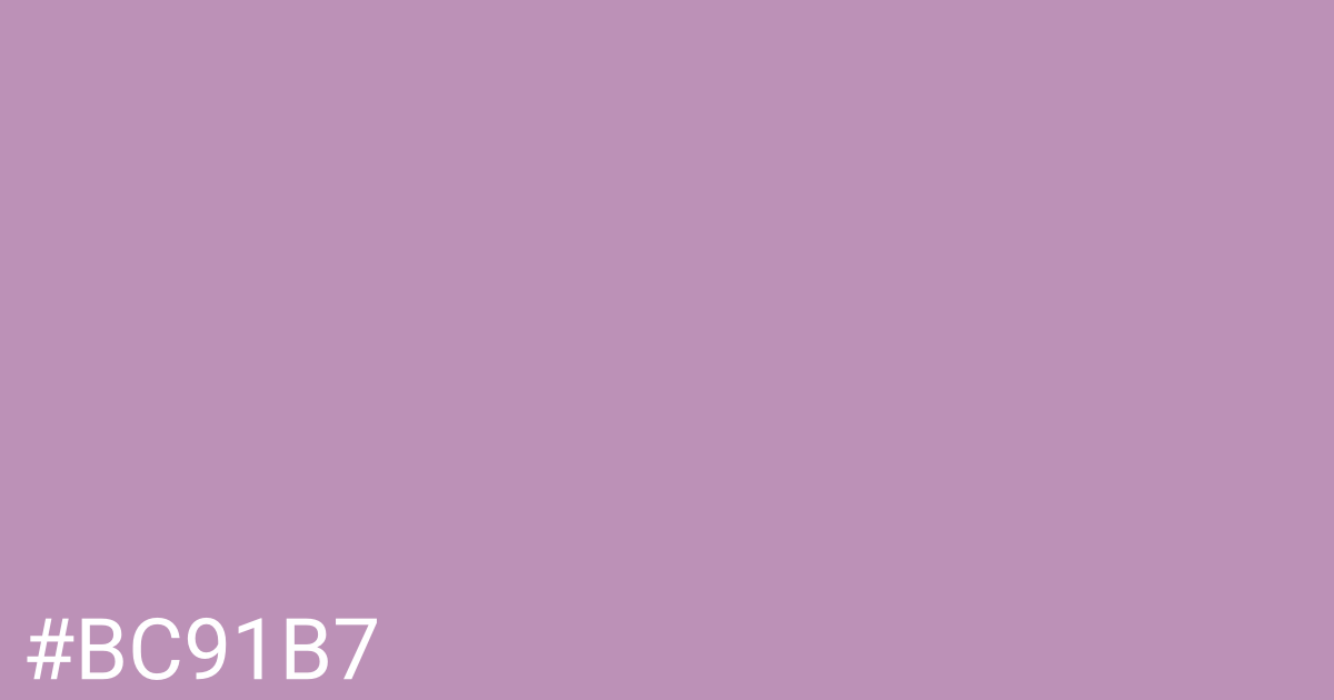 Hex color #bc91b7 graphic