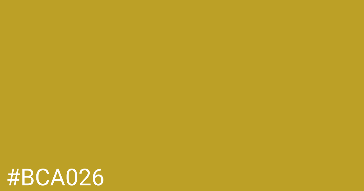 Hex color #bca026 graphic