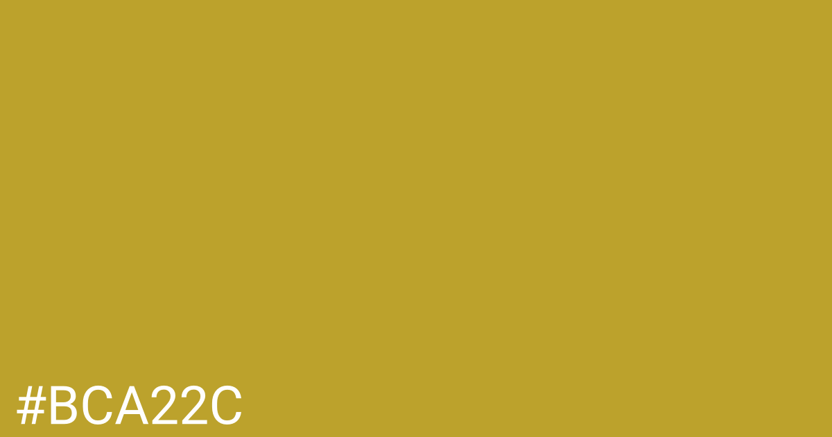 Hex color #bca22c graphic