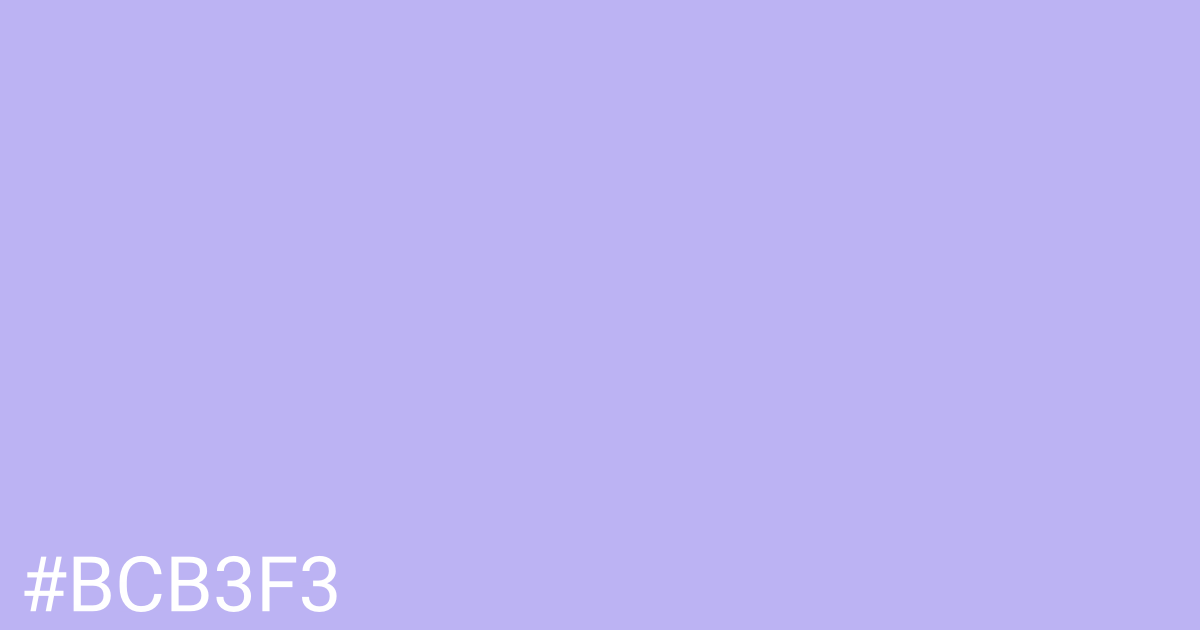 Hex color #bcb3f3 graphic