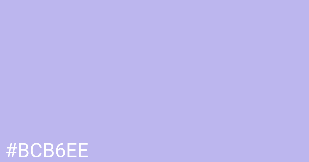 Hex color #bcb6ee graphic