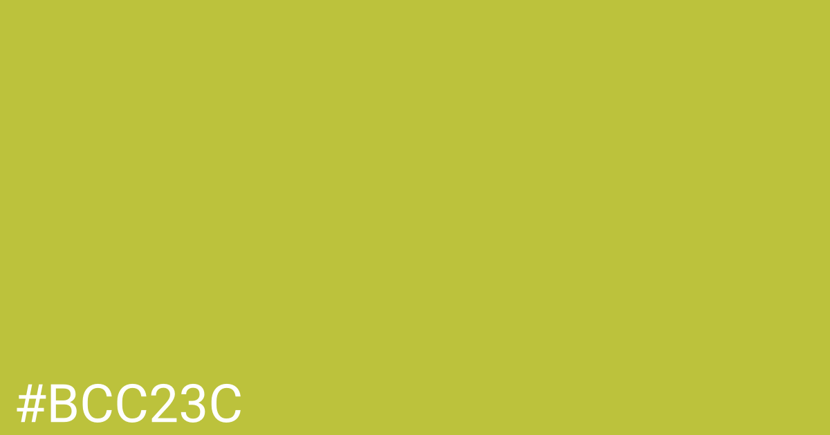 Hex color #bcc23c graphic