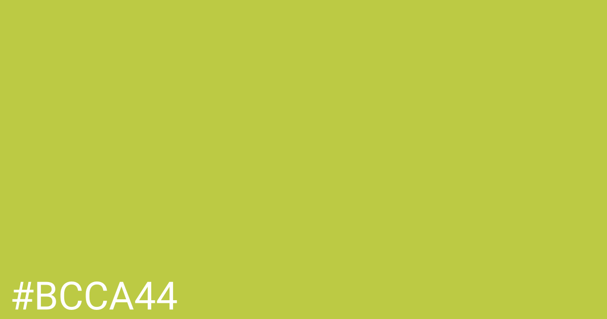 Hex color #bcca44 graphic