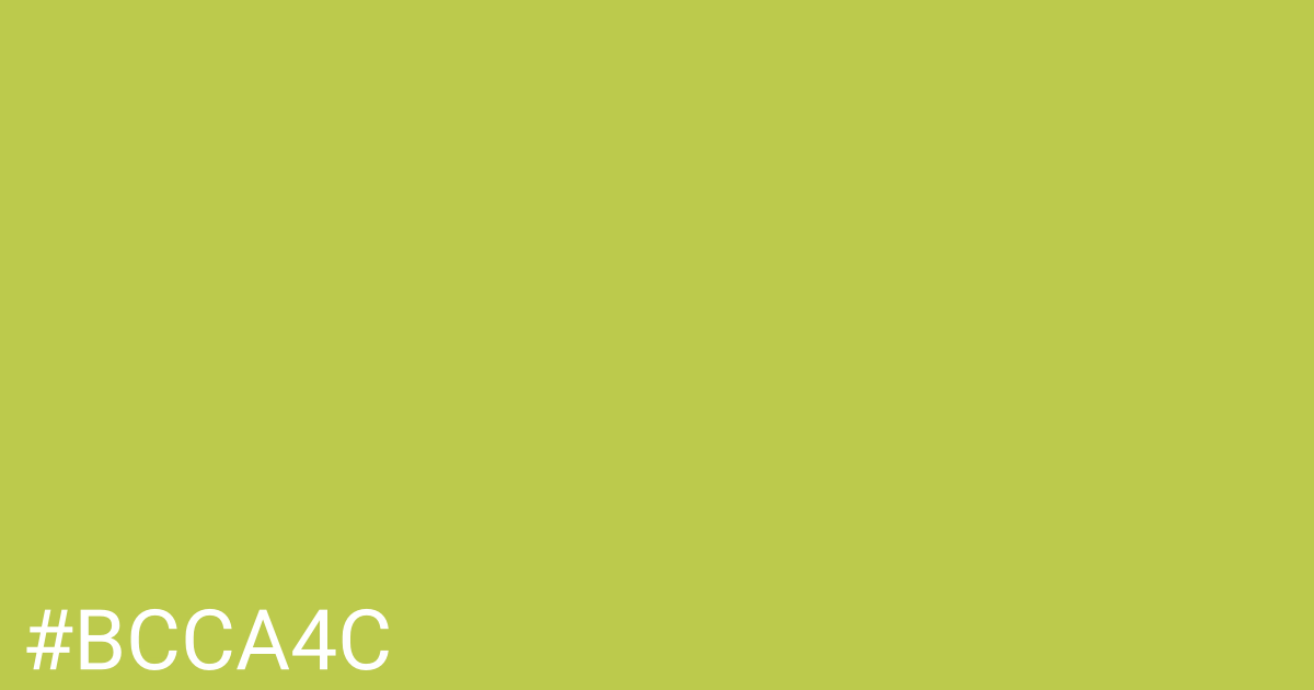 Hex color #bcca4c graphic