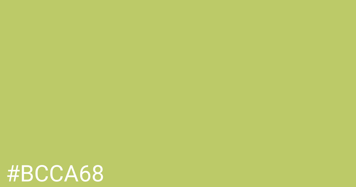 Hex color #bcca68 graphic