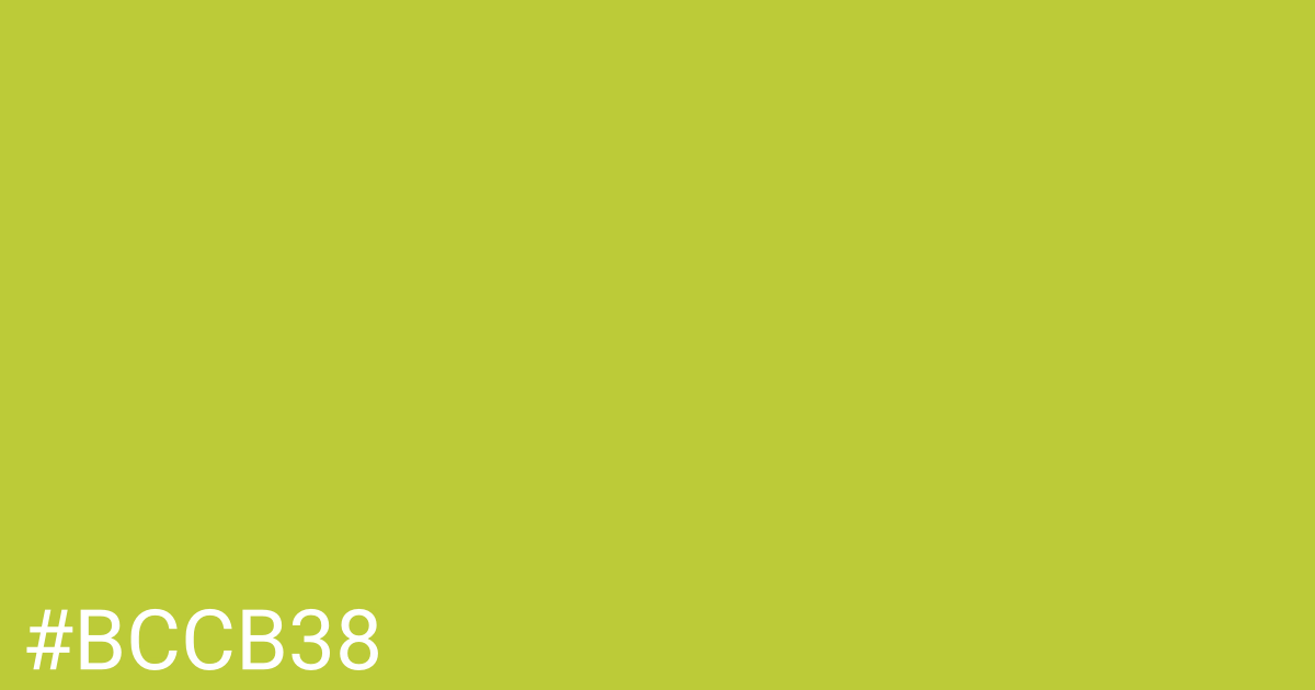 Hex color #bccb38 graphic