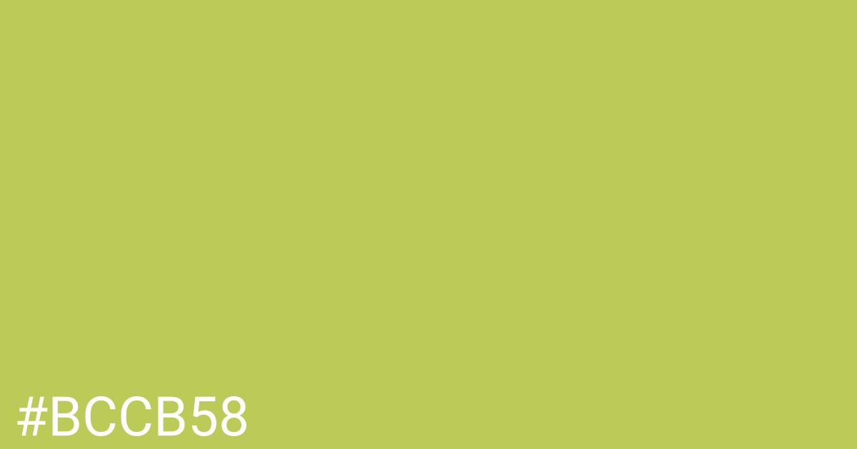 Hex color #bccb58 graphic