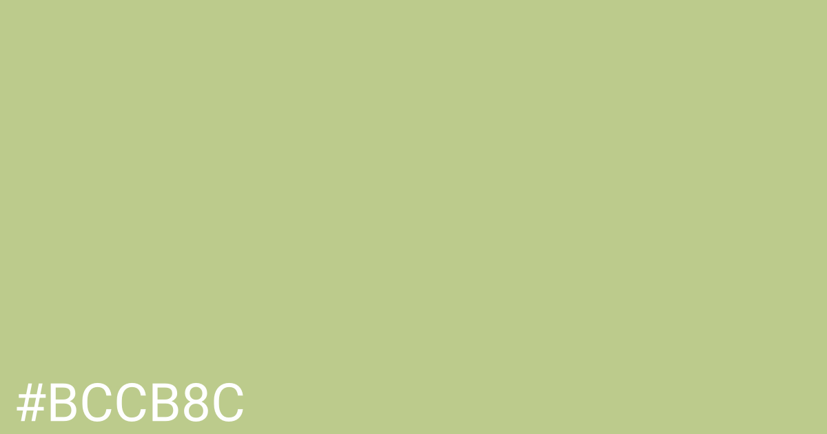 Hex color #bccb8c graphic