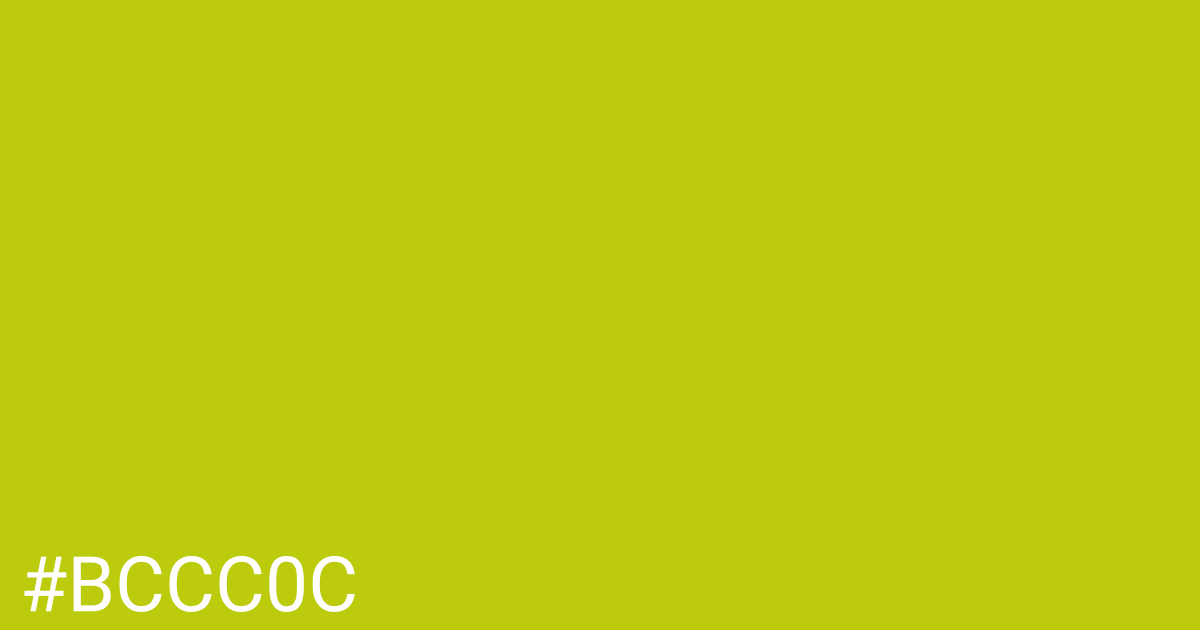 Hex color #bccc0c graphic