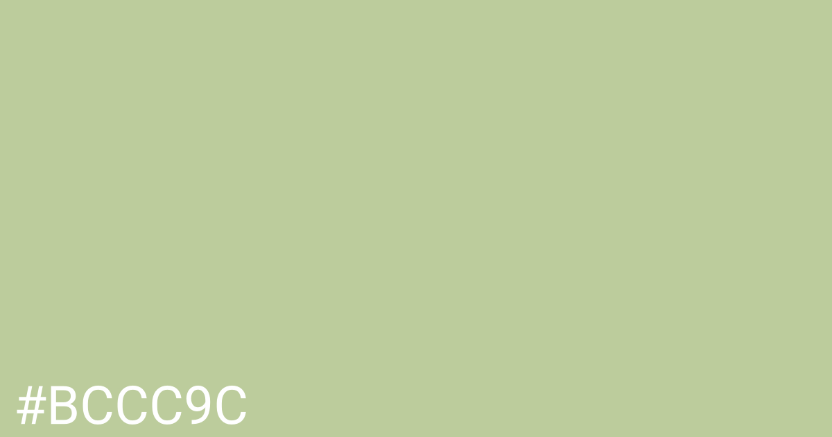 Hex color #bccc9c graphic