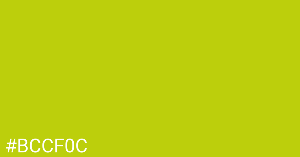 Hex color #bccf0c graphic