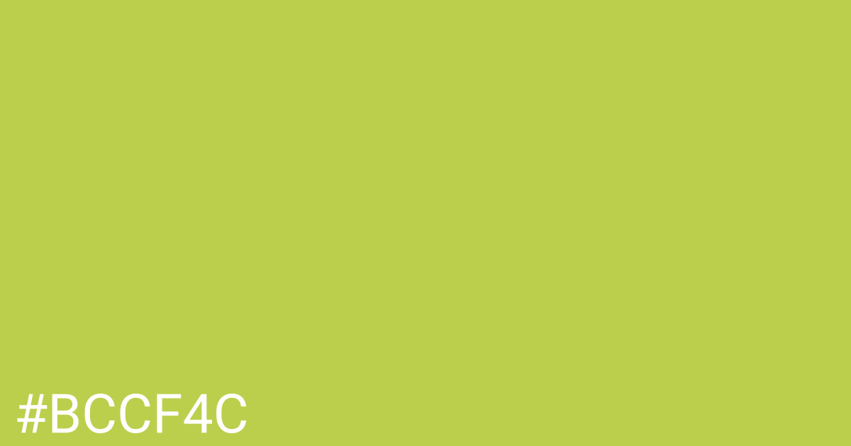 Hex color #bccf4c graphic