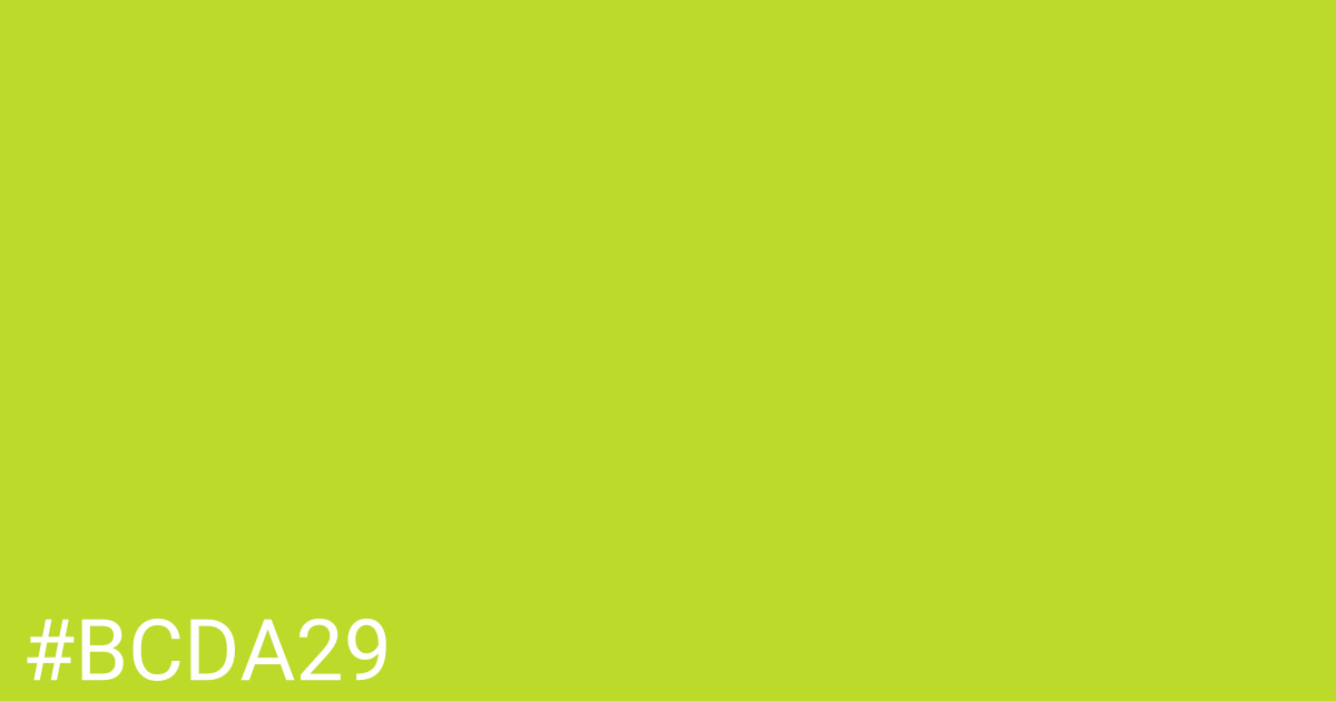 Hex color #bcda29 graphic
