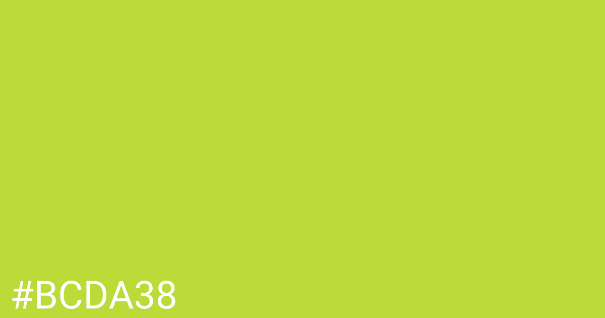 Hex color #bcda38 graphic