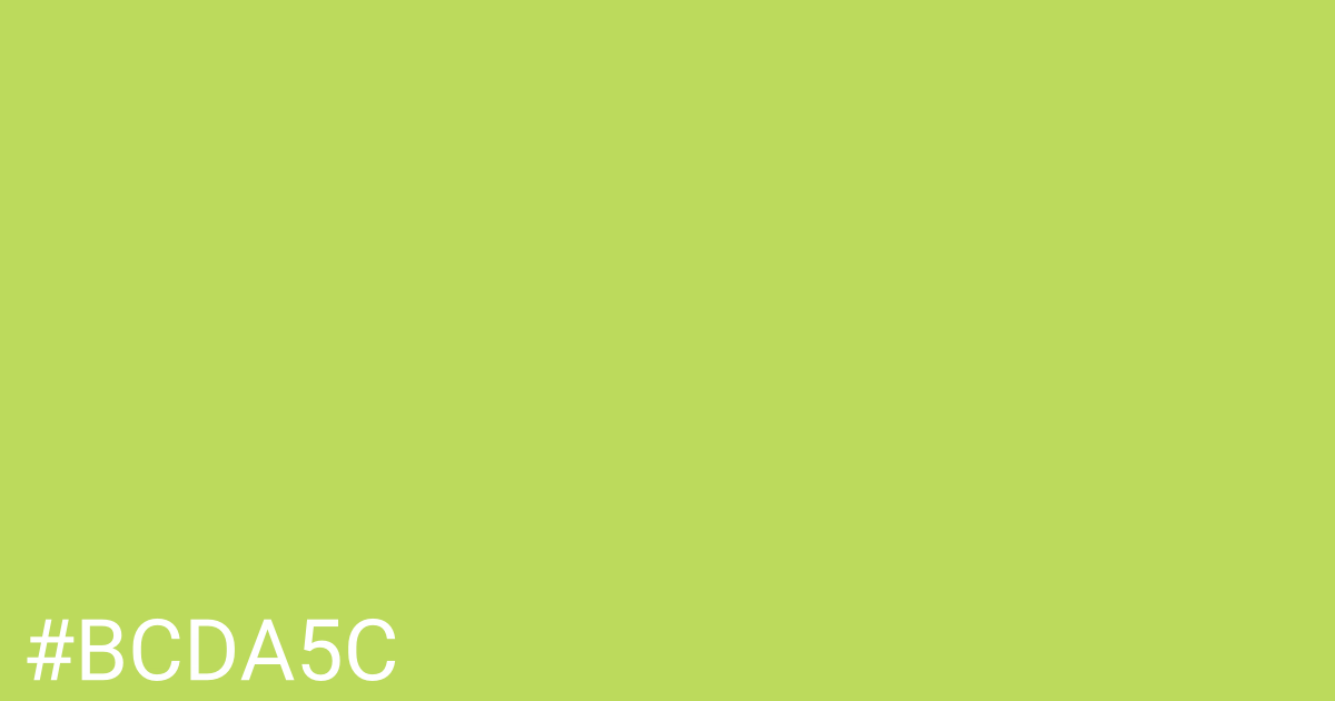 Hex color #bcda5c graphic