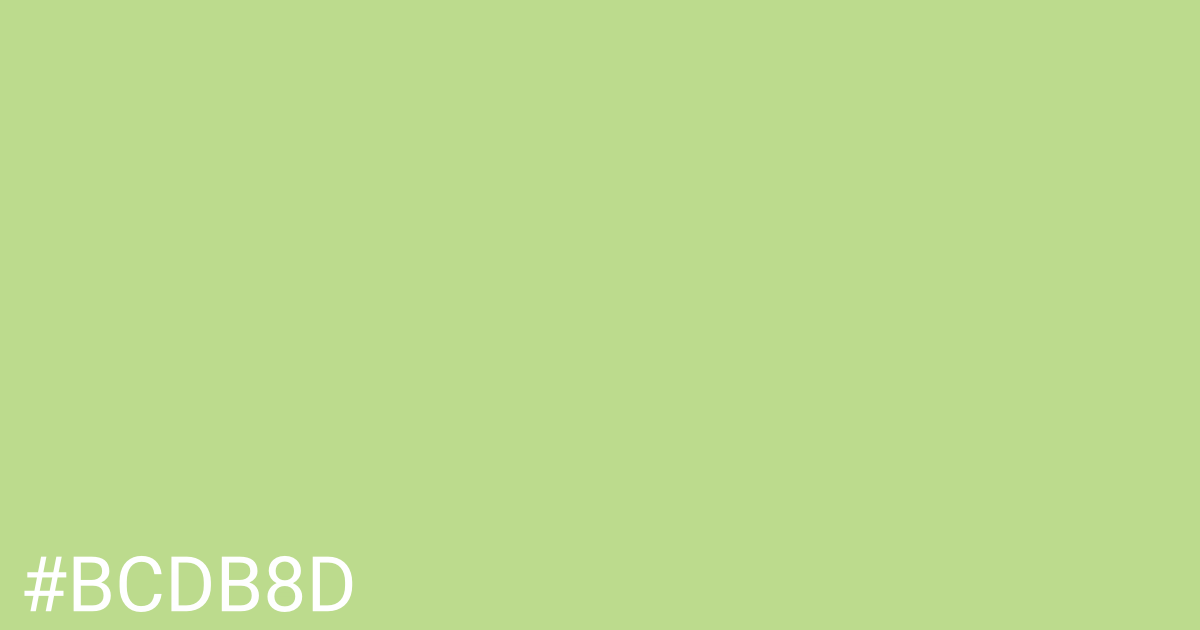 Hex color #bcdb8d graphic