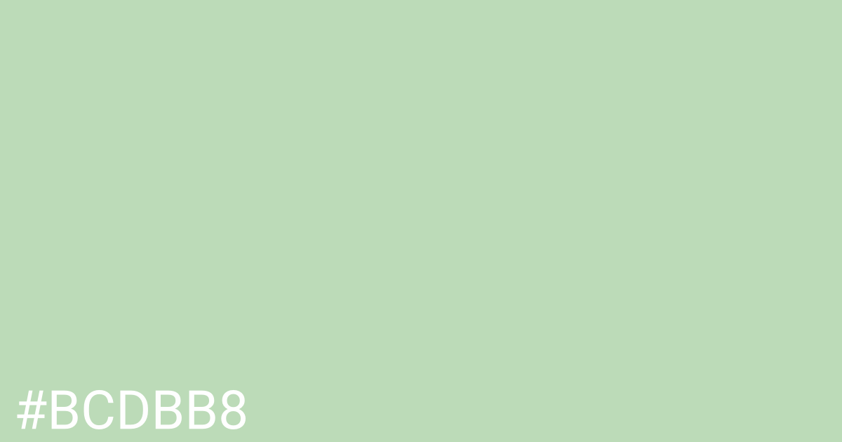 Hex color #bcdbb8 graphic