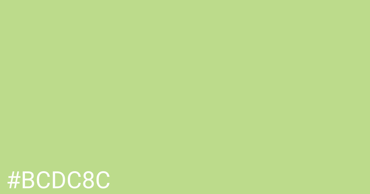 Hex color #bcdc8c graphic