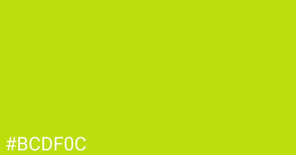 Hex color #bcdf0c graphic