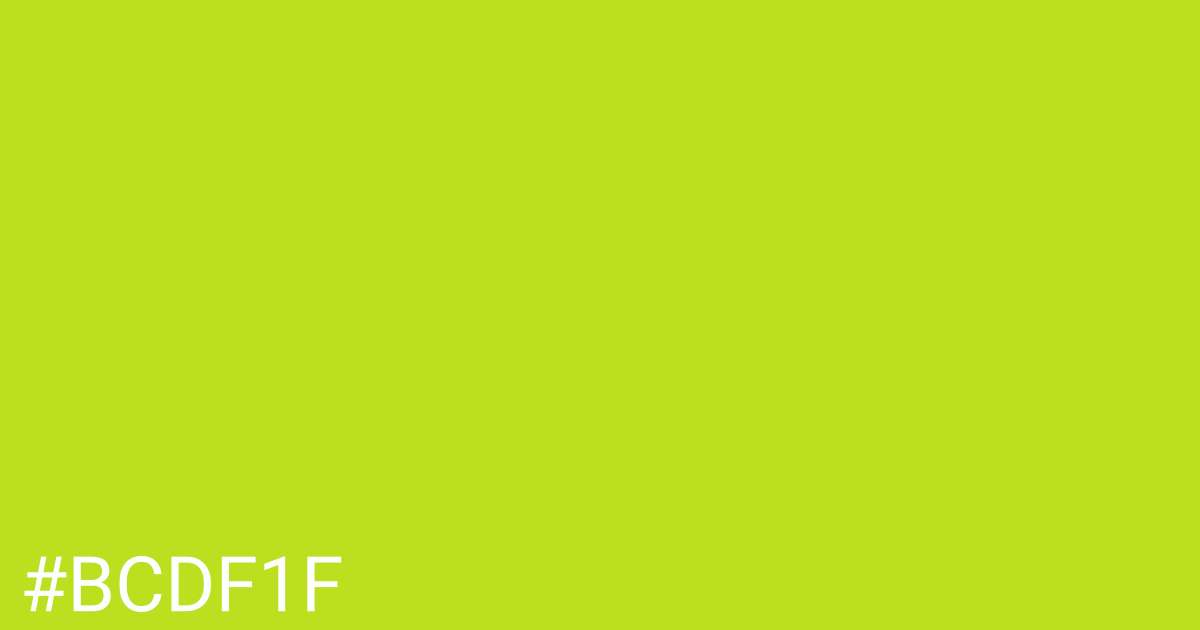 Hex color #bcdf1f graphic
