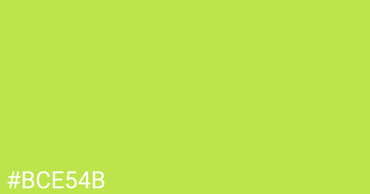 Hex color #bce54b graphic