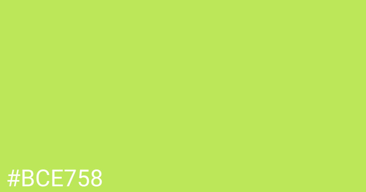 Hex color #bce758 graphic