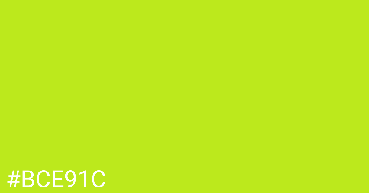 Hex color #bce91c graphic