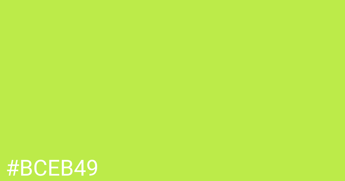 Hex color #bceb49 graphic