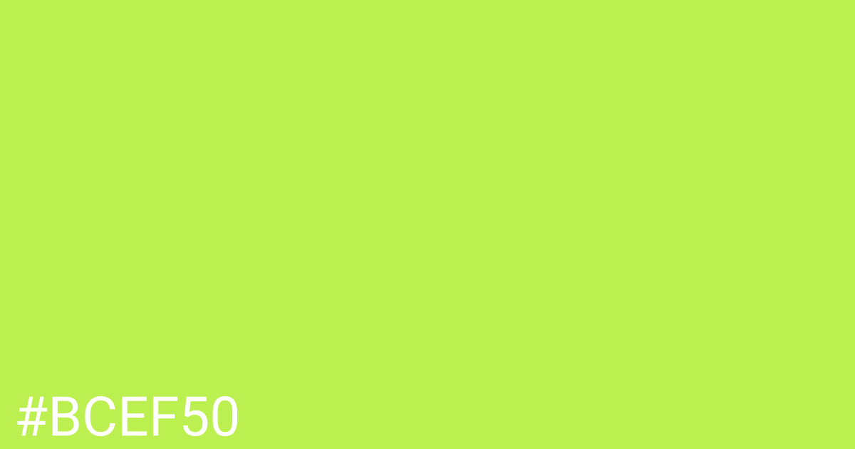 Hex color #bcef50 graphic