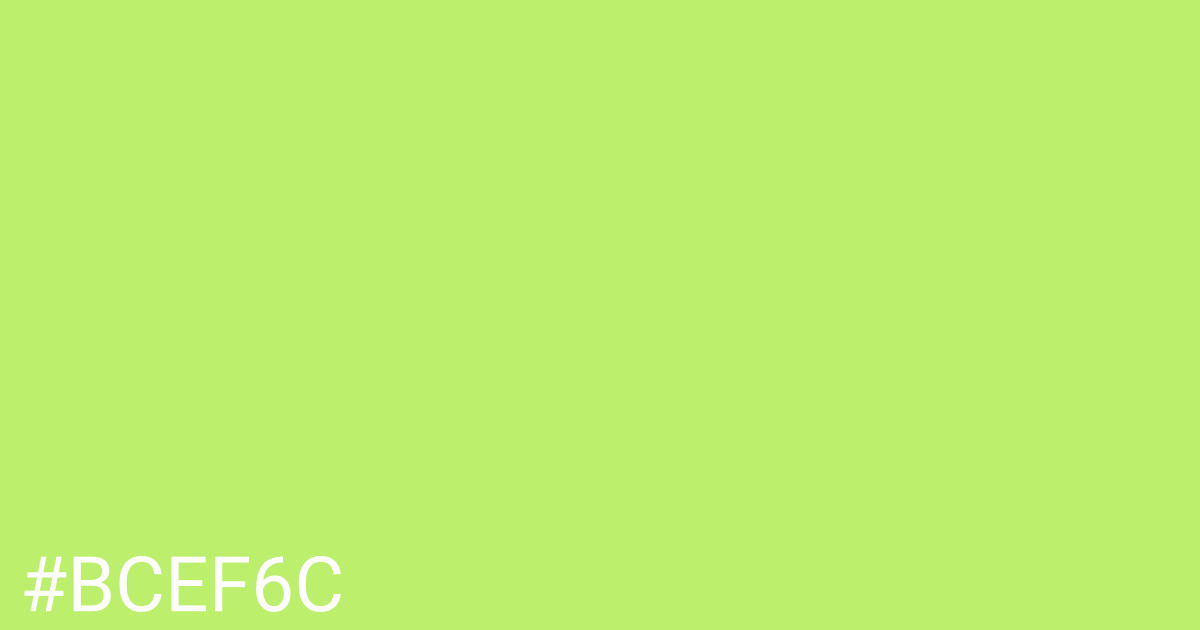 Hex color #bcef6c graphic