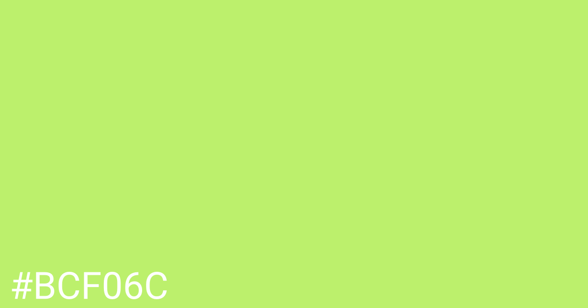 Hex color #bcf06c graphic