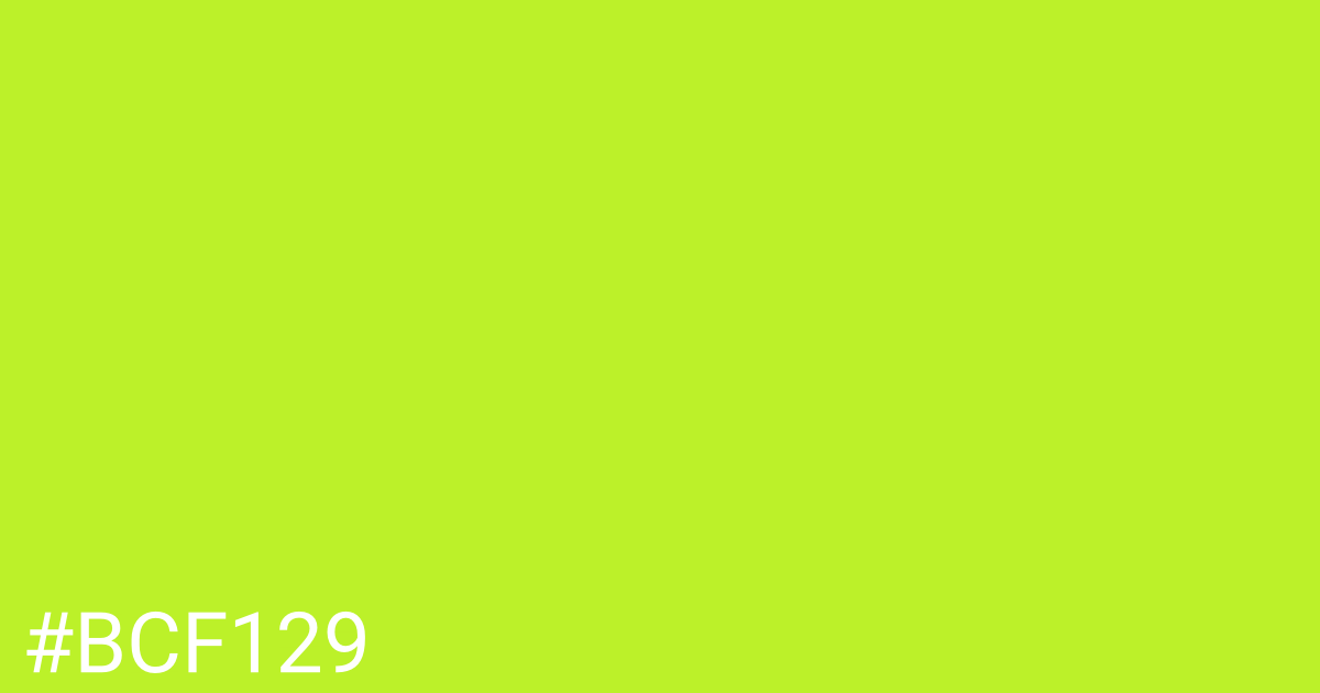 Hex color #bcf129 graphic