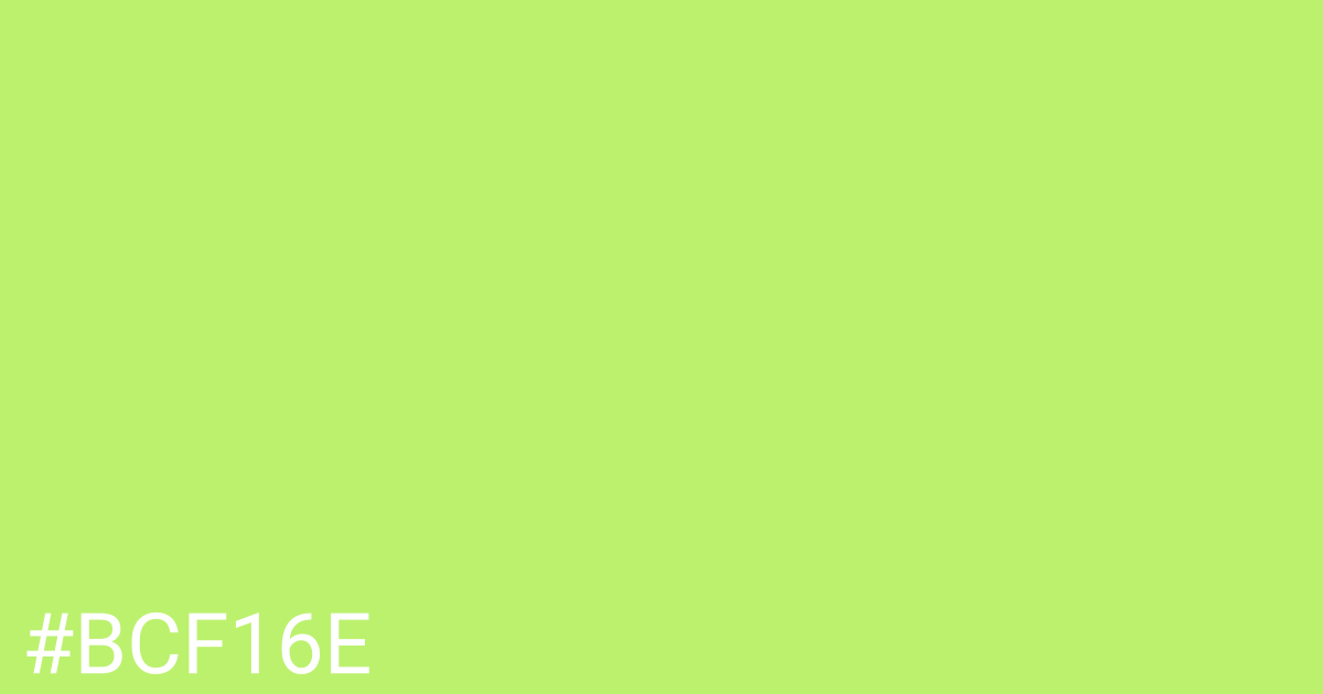 Hex color #bcf16e graphic