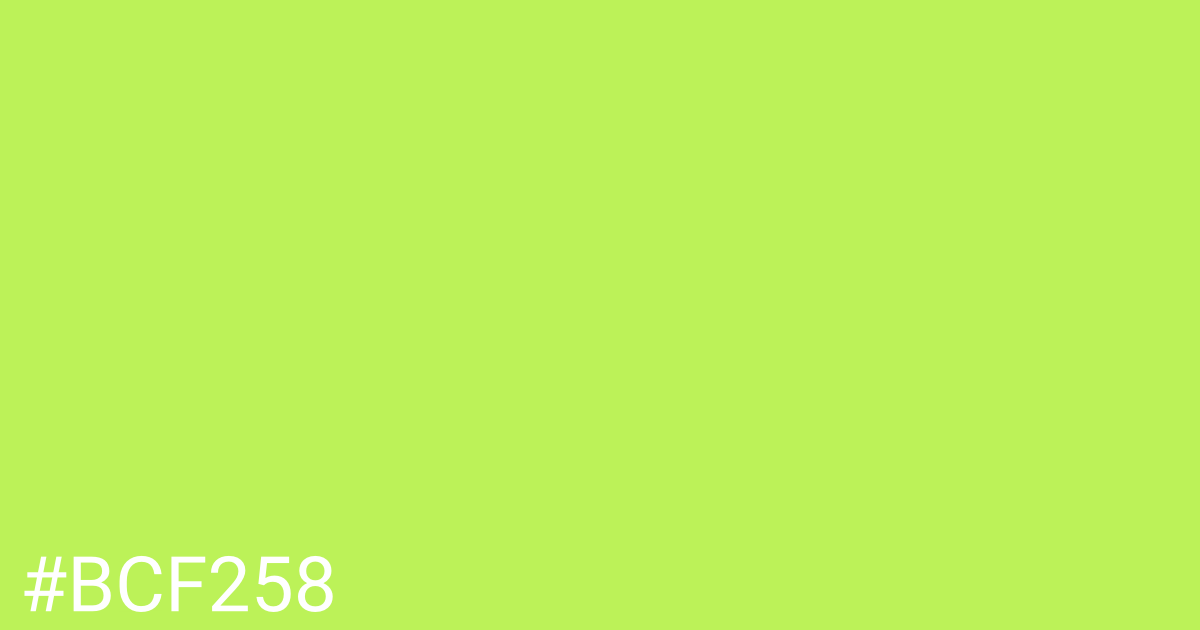 Hex color #bcf258 graphic