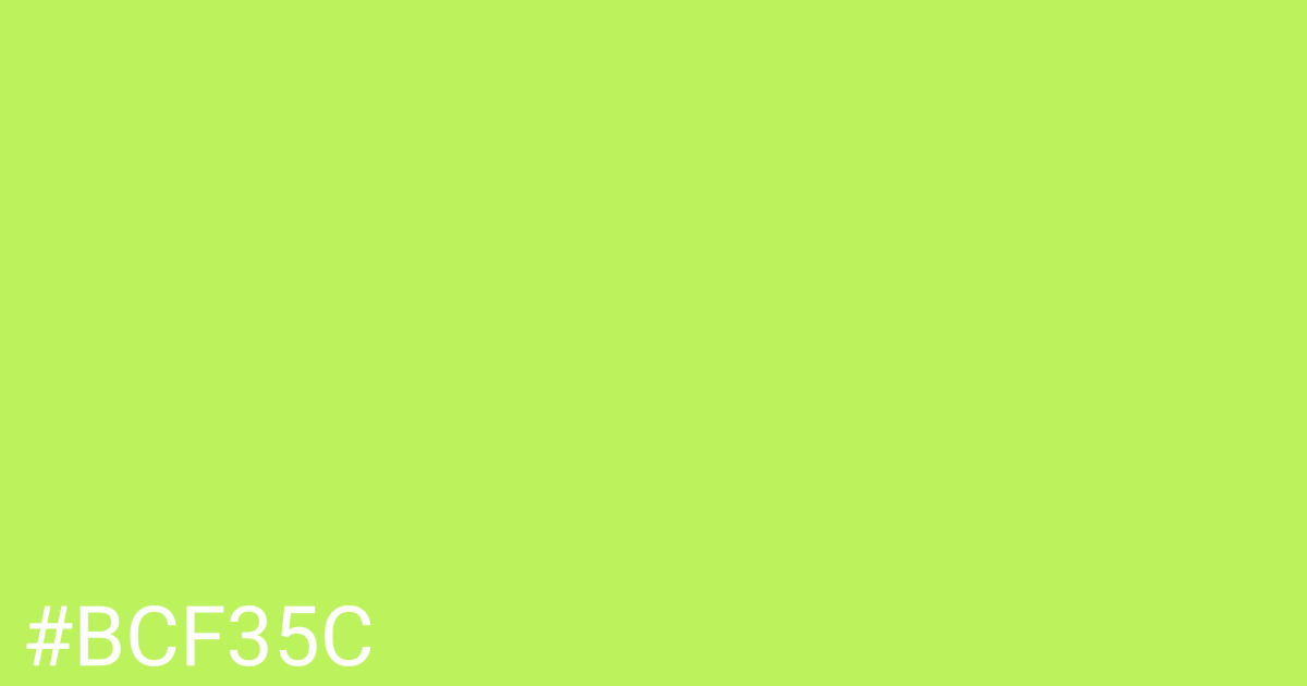 Hex color #bcf35c graphic