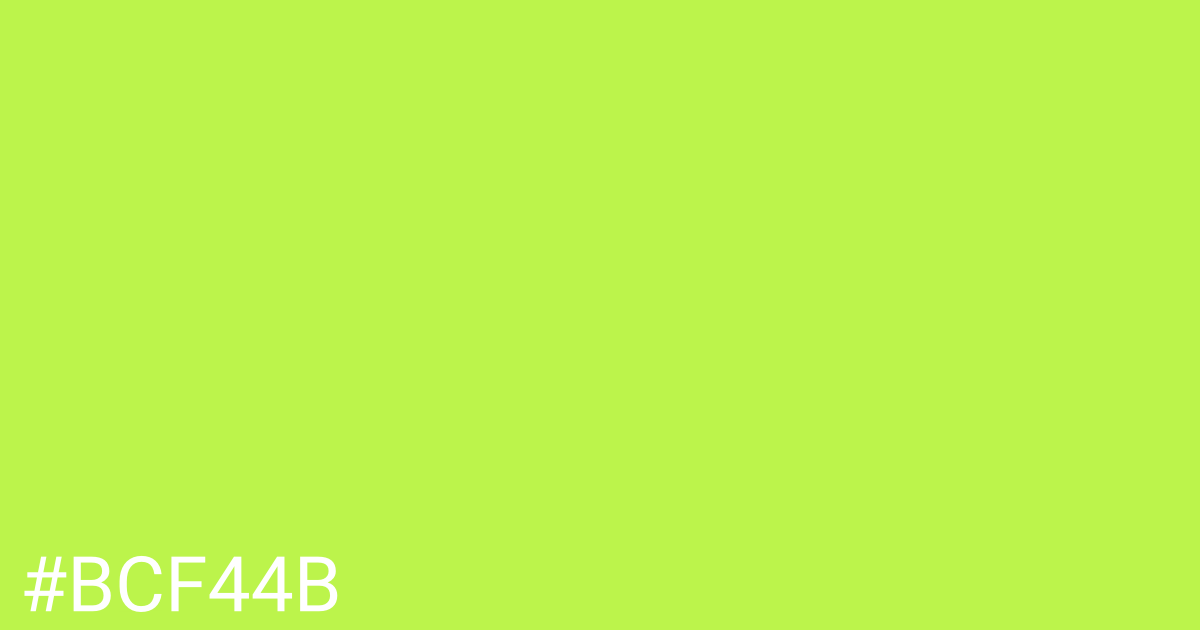 Hex color #bcf44b graphic