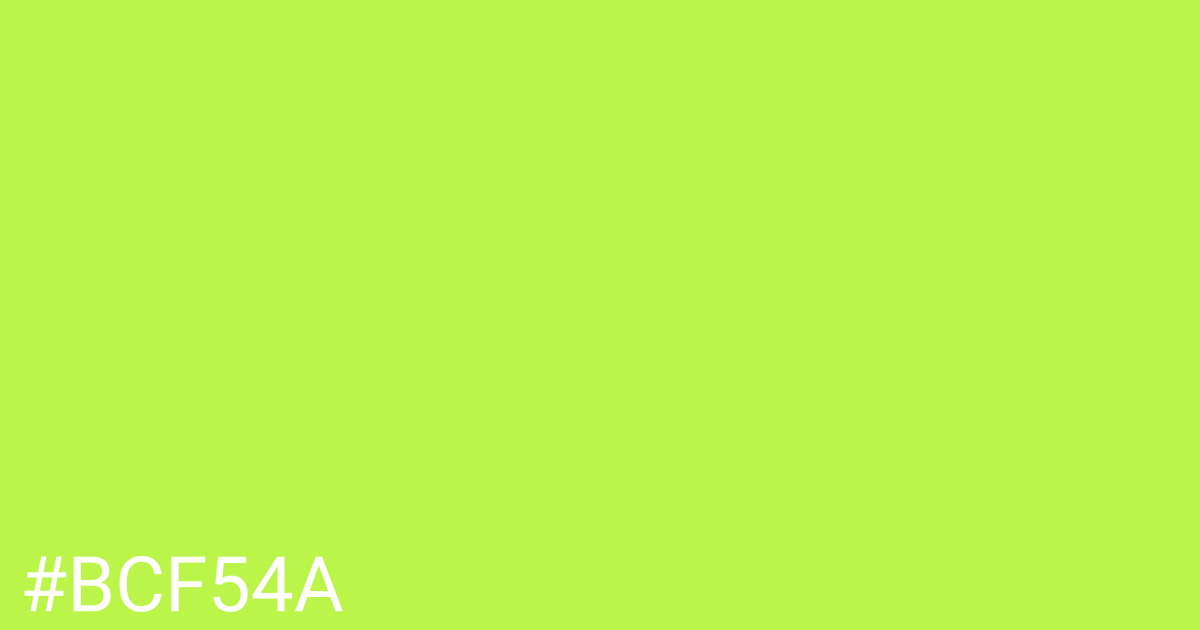 Hex color #bcf54a graphic