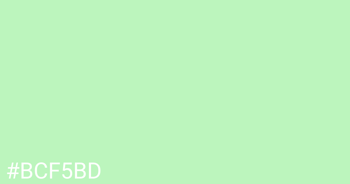 Hex color #bcf5bd graphic