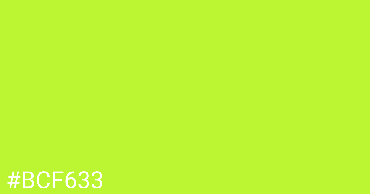 Hex color #bcf633 graphic
