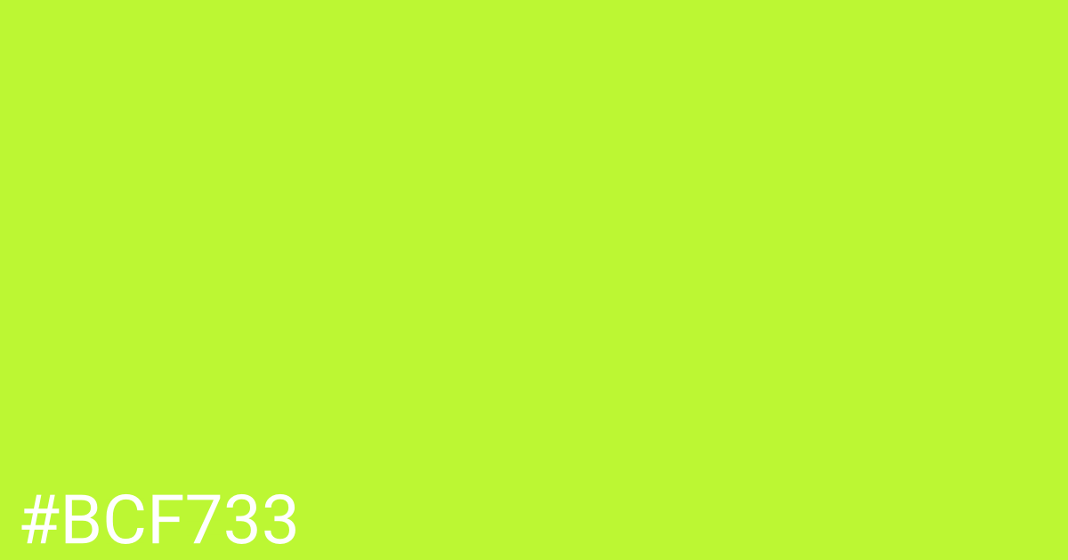 Hex color #bcf733 graphic