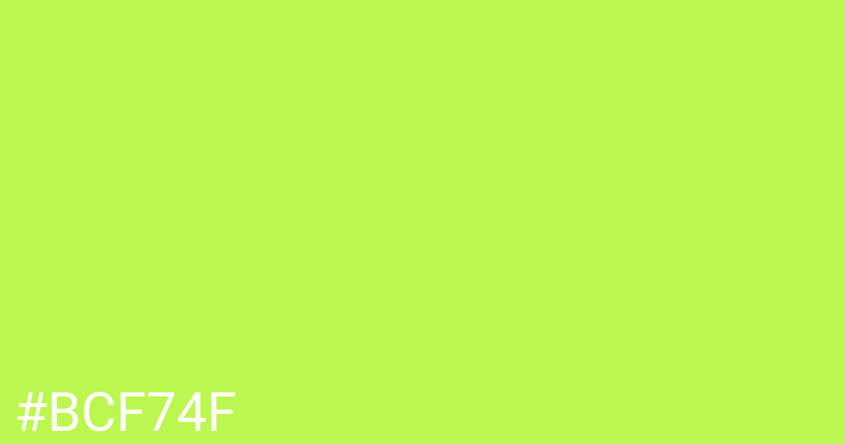 Hex color #bcf74f graphic