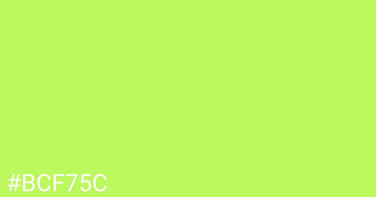 Hex color #bcf75c graphic